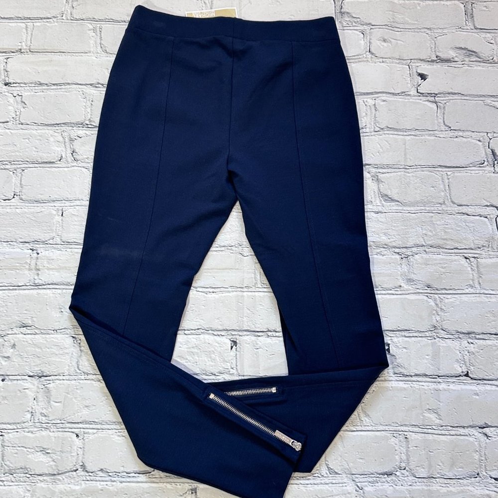 Michael Michael Kors Ankle Zip Pants in Real Navy, NWT, sz 6 - Picture 4 of 5